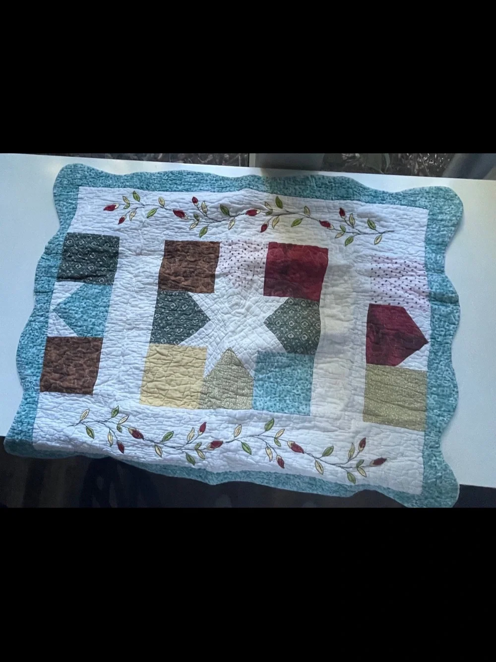 Quilted Country Patchwork PILLOW SHAM SET —includes two shams